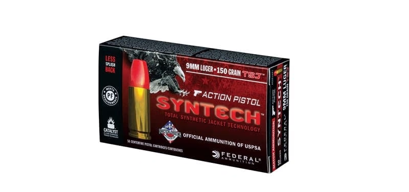American Eagle - Syntech 9mm Luger 150gr Total Synthetic Jacket Action Pistol Ammo