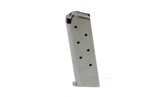 Tumbled Stainless Steel 1911 Mag .45 Acp